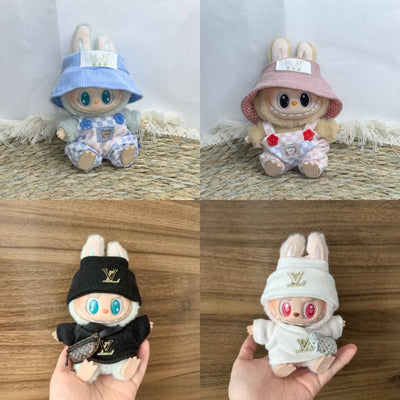 [Baby + Baby Clothes] First and second generation keychain Labubu clothes pendant Labubu baby clothes big brand set two-piece set cute