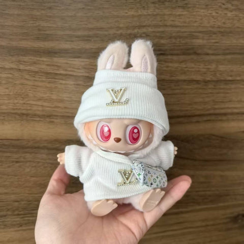[Baby + Baby Clothes] First and second generation keychain Labubu clothes pendant Labubu baby clothes big brand set two-piece set cute