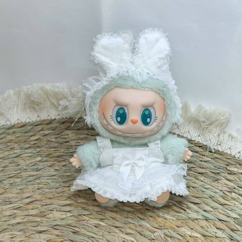 [Baby + Baby Clothes] First and second generation keychain Labubu clothes pendant Labubu baby clothes big brand set two-piece set cute